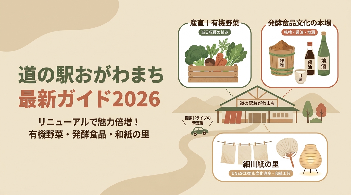 道の駅おがわまち最新ガイド2026 アイキャッチ（PC用）