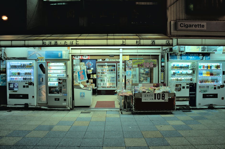 日本 大阪新世界の自動販売機