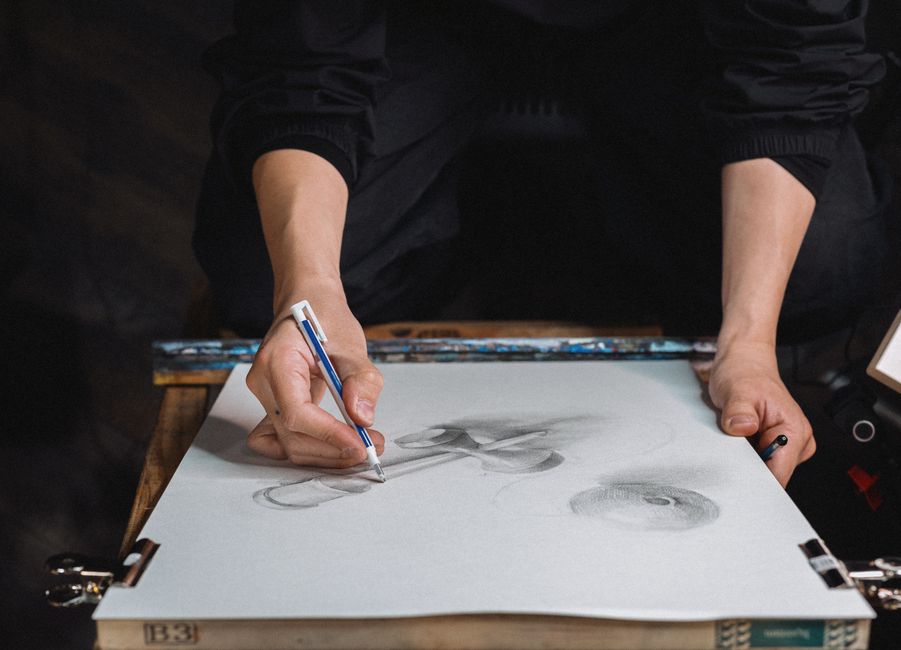キャプテン翼ライジングサンFINALS ネーム形式 鉛筆で描く手元のイメージ